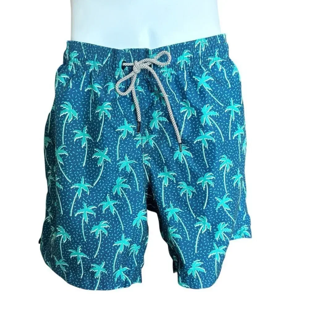 Mens Maamgic Palm Tree Print Swimming Swim Trunks Board Shorts - Sz M